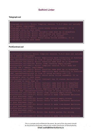 Sol Telegraph Telegraph – Smart Contract Security Audit Report by EtherAuthority | PDF