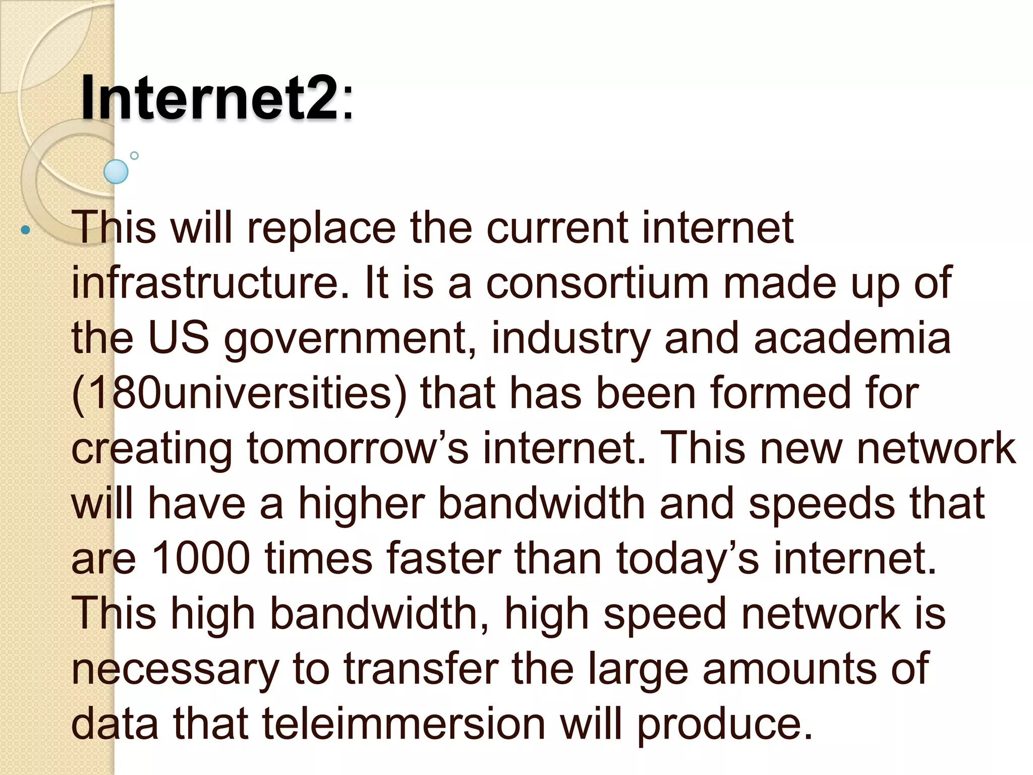 In 1998, Abilene, a backbone research project, was launched and now serves as a base for Internet2 research. Internet2 needed an application that would challenge and stretch its networks’ capabilities. 
