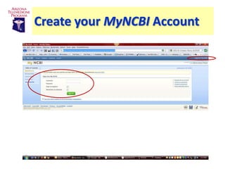 Create your MyNCBI Account
 