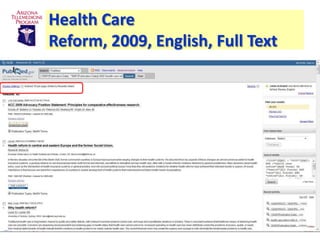Health Care
Reform, 2009, English, Full Text
 