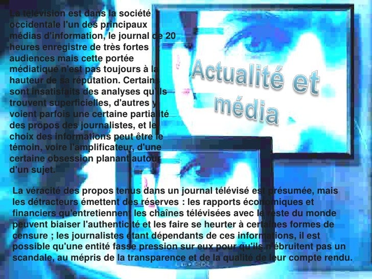 Dissertation pour ou contre la television