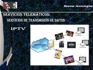 servicios telemáticos: servicios de Transmisión de datos iptv Nuevas tecnologías 