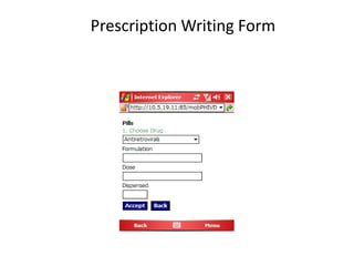 Prescription Writing Form
 