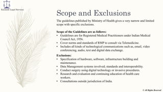 Scope Exclusions Revised Telemedicine Guidelines | PPTX