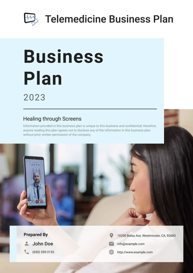 Telemedicine Business Plan Example | upmetrics | PDF