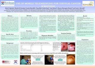 Use of Mobile Telemedicine for Cervical Cancer Screening