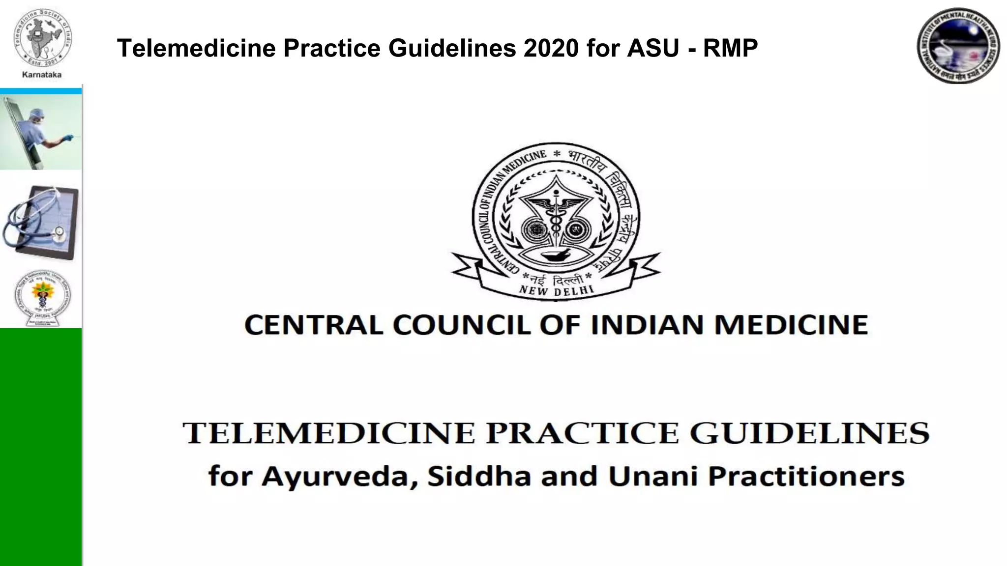 Telemedicine Practice Guidelines for ASU | PPT