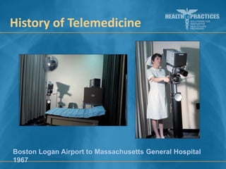 History of Telemedicine

Boston Logan Airport to Massachusetts General Hospital
1967

 