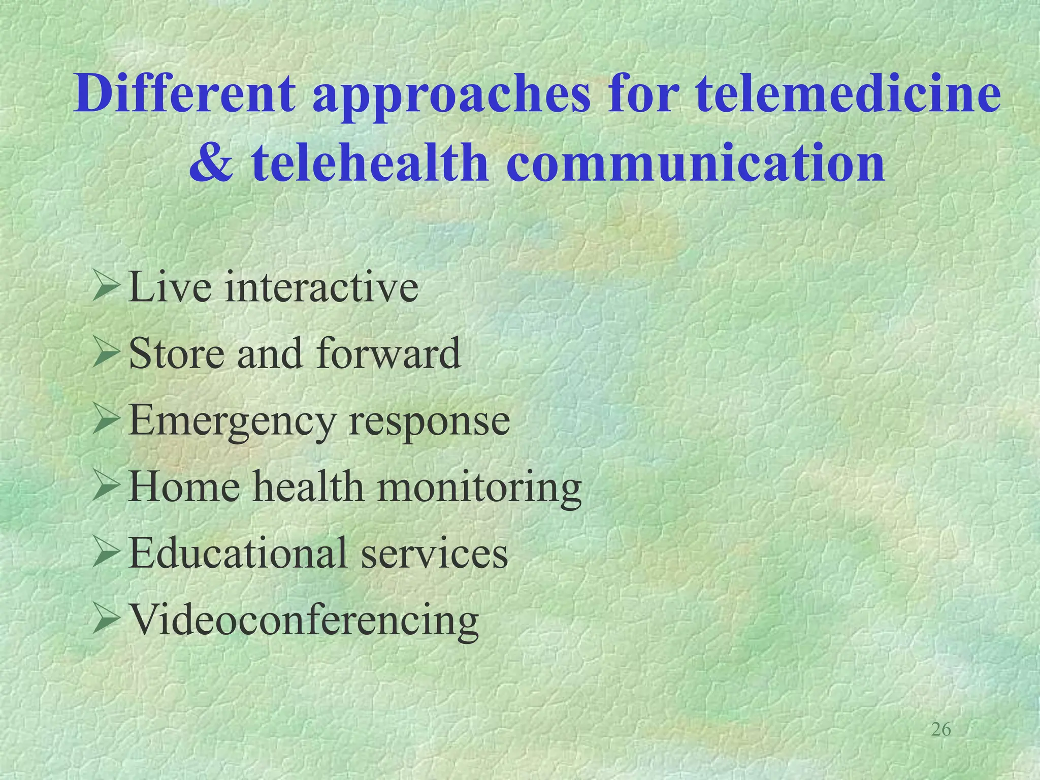 Telemedicne and telehealth in healthcare ppt | PPT