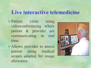 Telemedicne and telehealth in healthcare ppt | PPT