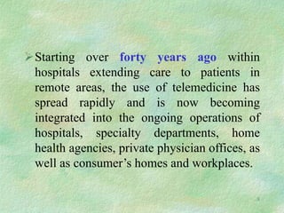 Telemedicne and telehealth in healthcare ppt | PPT