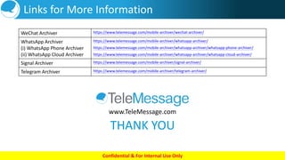 TeleMessage_IMArchivers-Capture and Retain your message | PDF