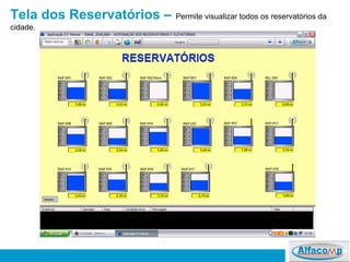 Tela dos Reservatórios –   Permite visualizar todos os reservatórios da cidade. 