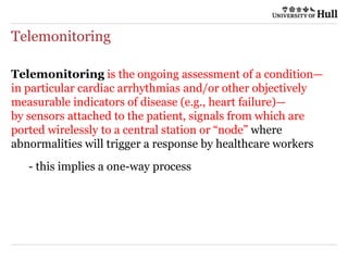 Telemonitoring Color Telemonitoring of older people | PPTX