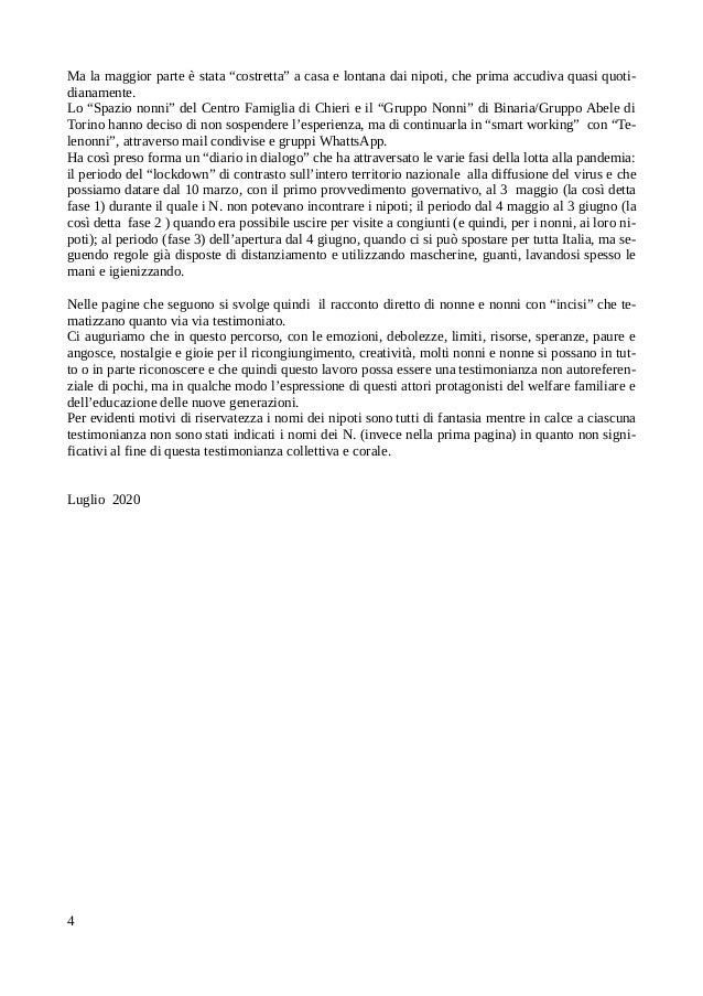 Lettera ai nonni dai nipoti