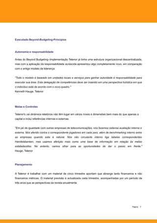 [PO] Beyond Budgeting execução estudo de caso Telenor (Beyond Budgeting Implementation Case Study: Telenor, Portuguese version)