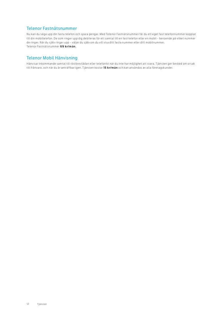 Telenor prislista