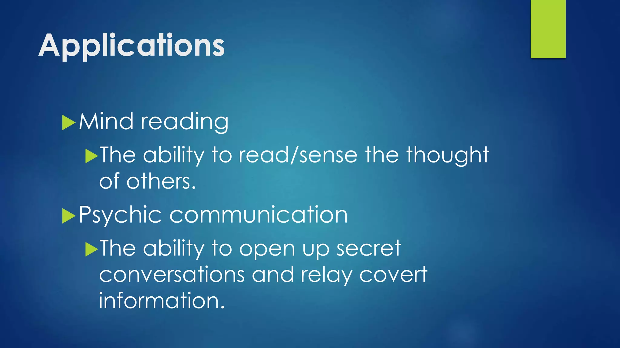 Telepathy (mind to mind communication) | PPTX
