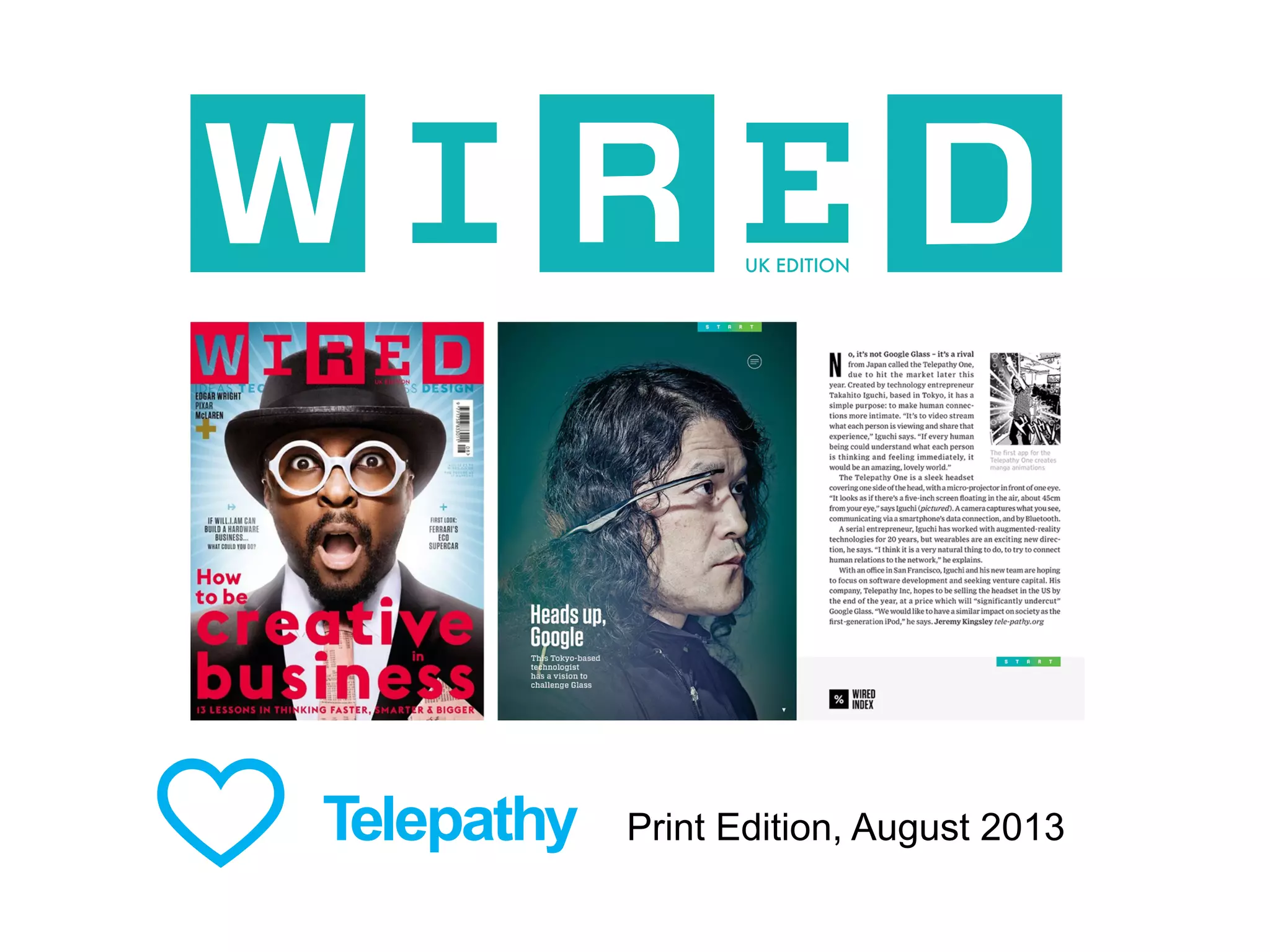 Print Edition, August 2013
 