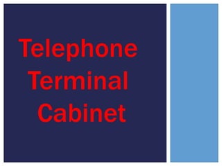 Telephone
Terminal
Cabinet
 