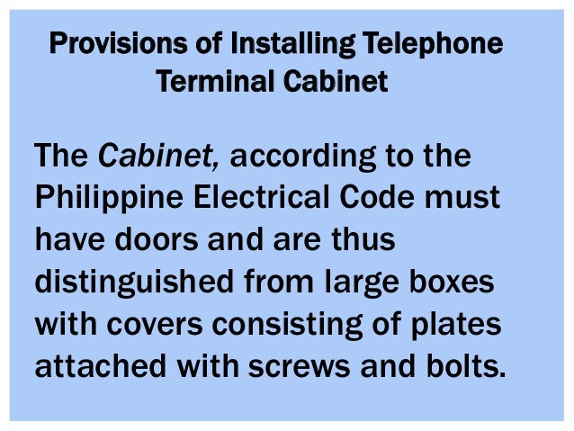 Telephone Terminal Cabinet
