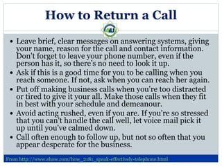 Telephone Communication & Speaking Skills | PDF