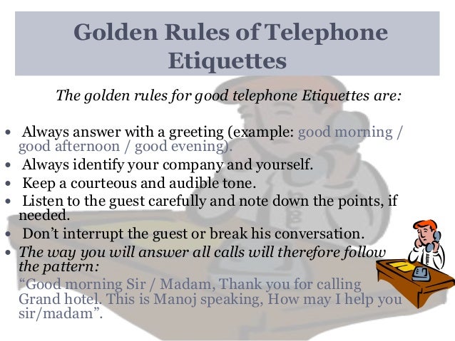 Telephone Etiquettes In Front Office Operations