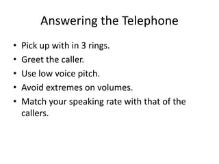 Telephone etiquette | PPTX