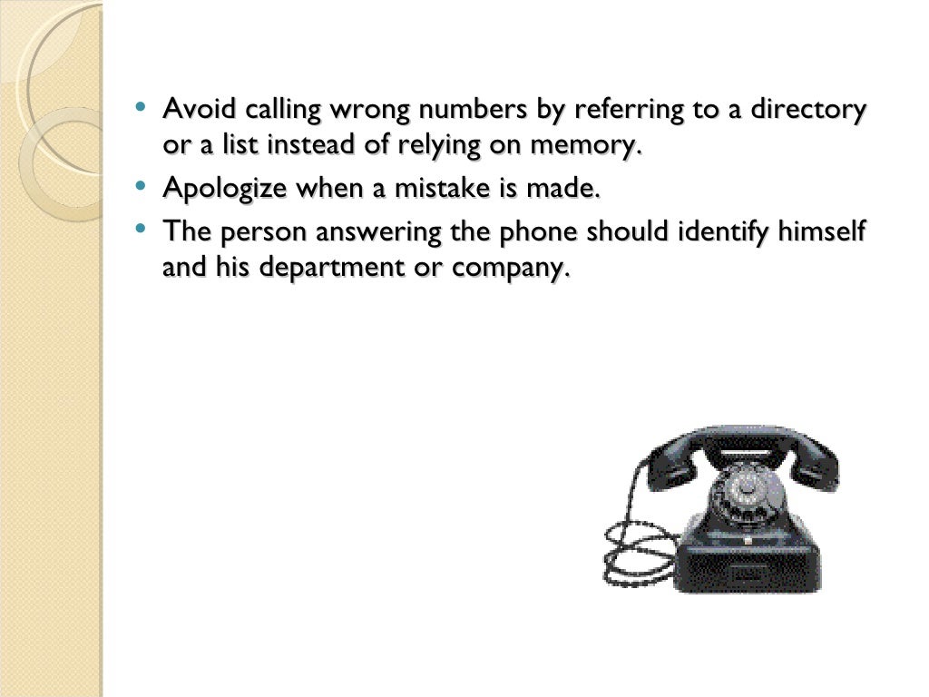 Telephone Procedures