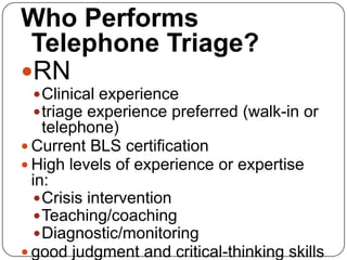 Telephone Triage Nurse Hoban Pepper Telephone Triage Nurse Hoban Pepper