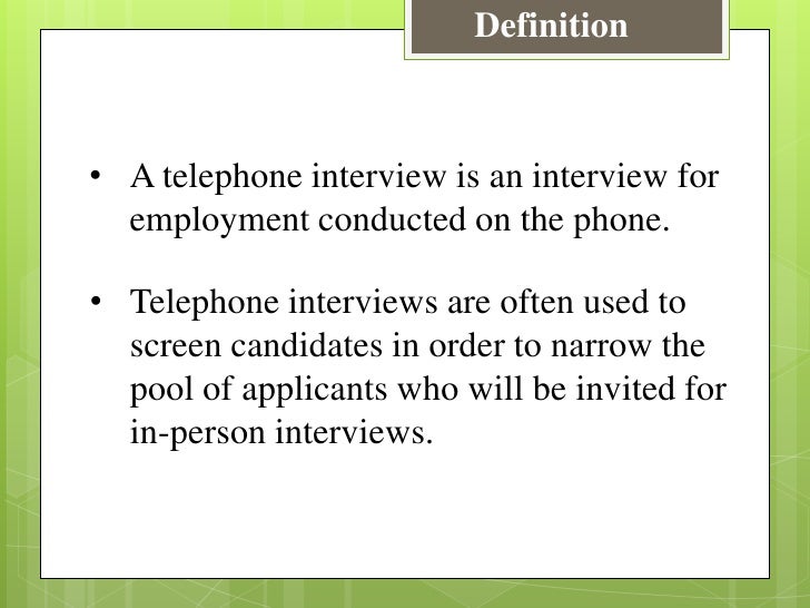 telephonic interview telephone interview etiquette