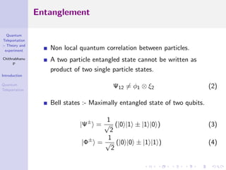 Quantum Teleportation : Theory and Experiment | PDF