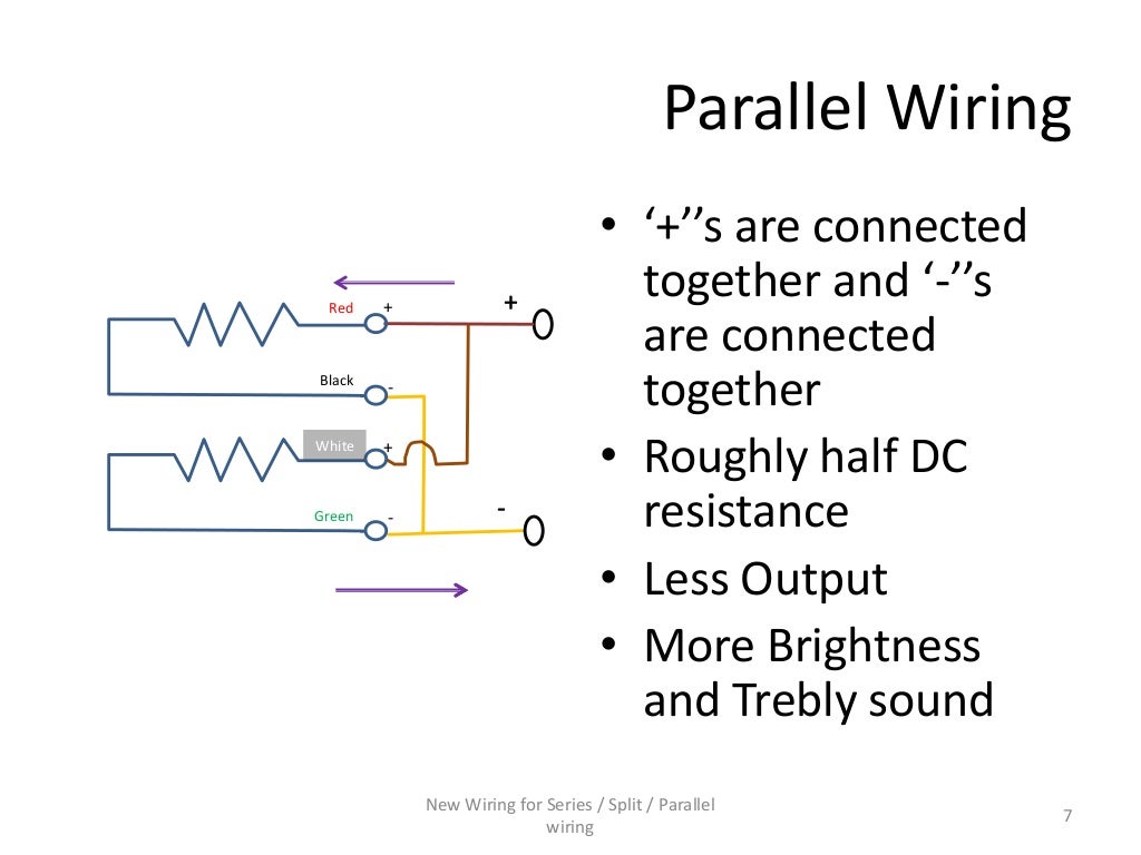 Series / Parallel wiring diagram for 4conductor Humbucker