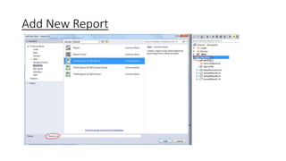 Add New Report 
 
