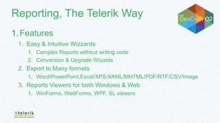 Reporting Solution for ASP.NET Application with Telerik reporting | PPTX