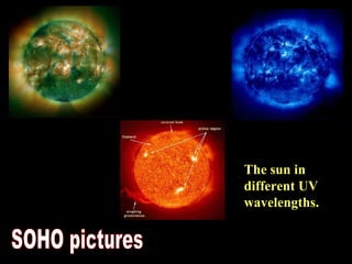 SOHO pictures The sun in different UV wavelengths. 
