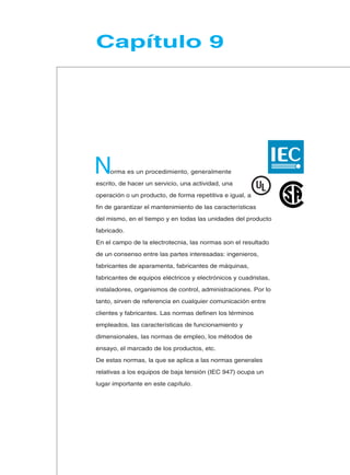 Realización de un equipo 
8 
Aplicaciones 
Estación de sobrepresión 
Para describir las etapas de la realización de un equipo que 
incluye material electromecánico (contactores, seccionador), 
electrónica de potencia (Altistart y Altivar) y un autómata, 
hemos elegido una estación de sobrepresión. 
Descripción de la instalación 
Las estaciones de sobrepresión van sustituyendo a las arcas 
de agua, cada vez con más frecuencia. Su función es 
mantener la presión del agua en la red a un valor constante 
sea cual sea el consumo. 
La instalación dispone de un depósito intermedio enterrado de 
400 m3, alimentado por la red. Una válvula motorizada, asociada 
a un captador de ultrasonidos, regula el nivel de dicho depósito 
manteniendo una presión suficiente en la red de entrada. 
La presión en la red de distribución está asegurada por cinco 
bombas, arrastradas por motores asíncronos de 45 kW. Cada 
bomba puede verter 100 m3/h con una presión de 10 bares. 
Además, la importancia logística de defensa contra incendios 
exige que la estación pueda garantizar un caudal de 300 m3/h 
con 1 bar. Unas válvulas permiten equilibrar los caudales en 
función de las pérdidas de carga ligeramente distintas en 
cada salida, y el aislamiento de las bombas para operaciones 
de mantenimiento. 
P1 P2 P3 P4 P5 
Sinóptico de la estación de sobrepresión 
En caso de golpes de ariete importantes, debidas a un corte 
general de la alimentación eléctrica por ejemplo, la protección 
de las canalizaciones está garantizada por un globo hidróforo 
antiariete de 2.000 litros. 
Además, una válvula de descarga, tarada en 10,5 bares, evita 
subidas de presión peligrosas. Una ligera cloruración por 
válvula regulada a la salida viene a completar la instalación. 
Objetivos 
– garantizar una distribución sin corte con una presión 
suficiente (5 a 7 bares), 
– garantizar un caudal mínimo de 40 m3/h en horas bajas, 
hasta un caudal máximo en horas punta, 
– eliminar cualquier golpe de ariete que pueda acarrear la 
fatiga prematura de las instalaciones hidráulicas, y limitar las 
caídas de tensión en el arranque de cada bomba, 
– repartir la carga en las distintas bombas de modo que 
tengan un envejecimiento homogéneo, 
– garantizar el funcionamiento automático de la instalación, 
sin presencia humana, y poder por lo tanto disponer a 
distancia de todos los datos útiles para la supervisión. 
El operador dispone: 
– de 2 seccionadores generales, QGE para la alimentación 
por grupo electrógeno, QR para la alimentación de red, 
ATV 5 ATS 3 ATS 3 ATS 3 ATS 3 ATS 3 
M1 
45 kW 
M2 
45 kW 
M3 
45 kW 
M4 
45 kW 
M5 
45 kW 
Gestión 
centralizada 
Red Grupo 
electrógeno 
Teletrans-misión 
Grupos 
electrobombas 
Hidróforo 
2.000 l 
Depósito 
Depósito intermedio de 400 m3 
Bombas sumergidas Caudalómetro 
Cloruración 
Captador 
de nivel 
XMG 
P mín. 
P 4/20 
mA 
XMG 
P máx. 
XMG 
P mín. 
Válvula motorizada 
Hacia TSX 
TSX 
 
