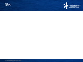 Q&A 
19 | © Copyright FileCatalyst, 2013 
 