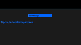 Tipos de teletrabajadores
Teletrabajo
 