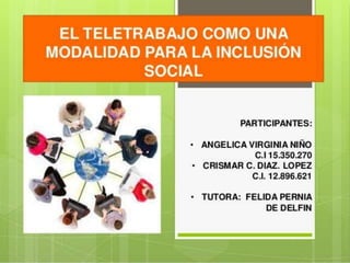 El Teletrabajo como una nueva  modalidad para la inclusión social 