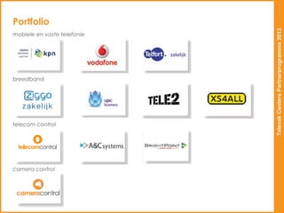 Portfolio




                             Televak Centers Partnerprogramma 2013
mobiele en vaste telefonie




breedband




telecom control




camera control
 