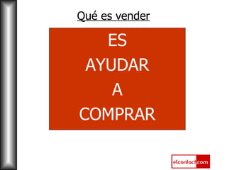 Qué es vender ES AYUDAR A COMPRAR 
