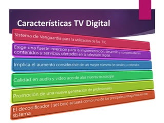 Características TV Digital
 