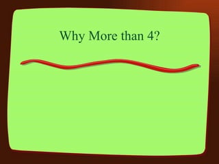 Why More than 4? 