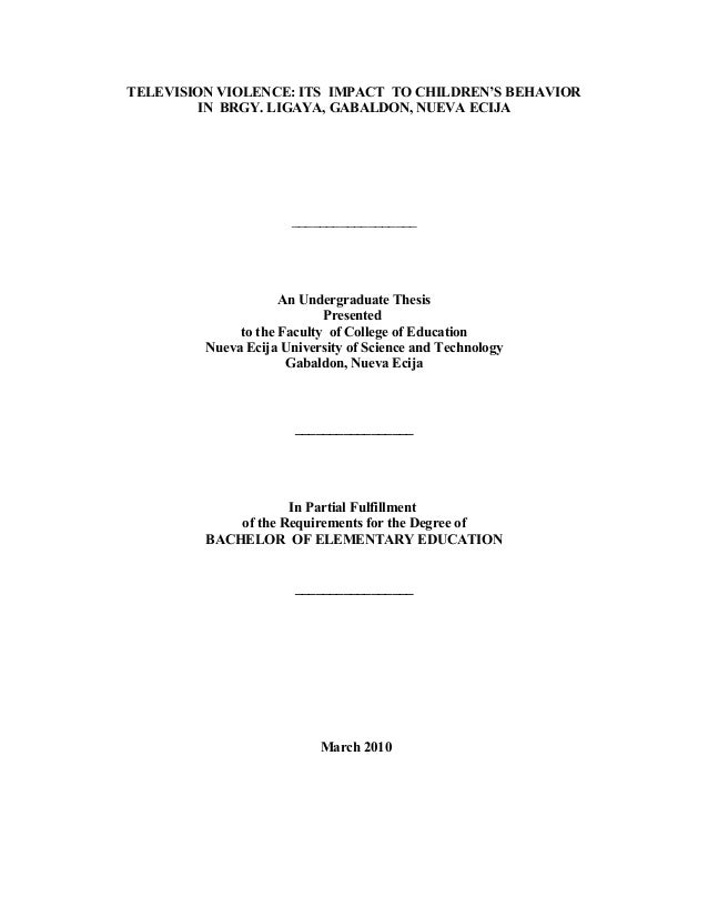 Thesis school violence