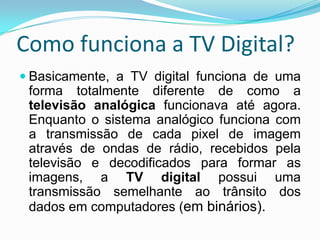 Tipos de Televisão Digital (Aparelho - Eletrodoméstico) | PPTX