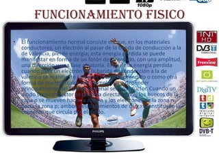 FUNCIONAMIENTO FISICOEl funcionamiento normal consiste en que, en los materiales conductores, un electrón al pasar de la banda de conducción a la de valencia, pierde energía; esta energía perdida se puede manifestar en forma de un fotón desprendido, con una amplitud, una dirección y una fase aleatoria. El que esa energía perdida cuando pasa un electrón de la banda de conducción a la de valencia se manifieste como un fotón desprendido o como otra forma de energía (calor por ejemplo) va a depender principalmente del tipo de material semiconductor. Cuando un diodo semiconductor se polariza directamente, los huecos de la zona p se mueven hacia la zona n y los electrones de la zona n hacia la zona p; ambos desplazamientos de cargas constituyen la corriente que circula por el diodo.