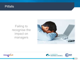 Pitfalls 
Failing to 
recognise the 
impact on 
managers 
 