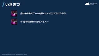 いきさつ
会社のお金でゲームを買いたいのでブカツ作るか。
e-Sports部作ったら入る人～
 