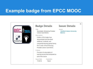 Example badge from EPCC MOOC
 